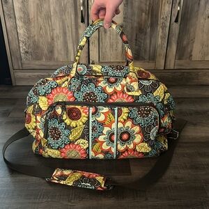 Vera Bradley small weekender bag in flower shower pattern